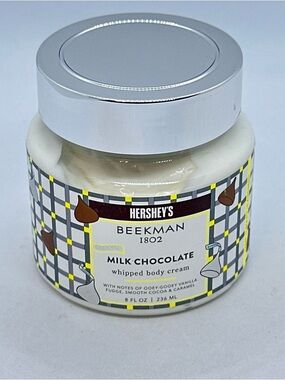 Beekman 1802 Hershey's MILK CHOCOLATE KISSES Goat Milk Body Cream 8oz NOS Sealed
